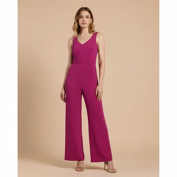 Crystal Sky Elegant Pink Sleeveless Jumpsuit - Picture 1 of 3
